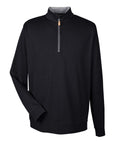 Black quarter-zip sweatshirt on a white background