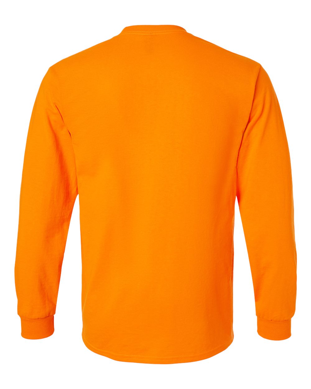 Orange long-sleeve shirt on a white background