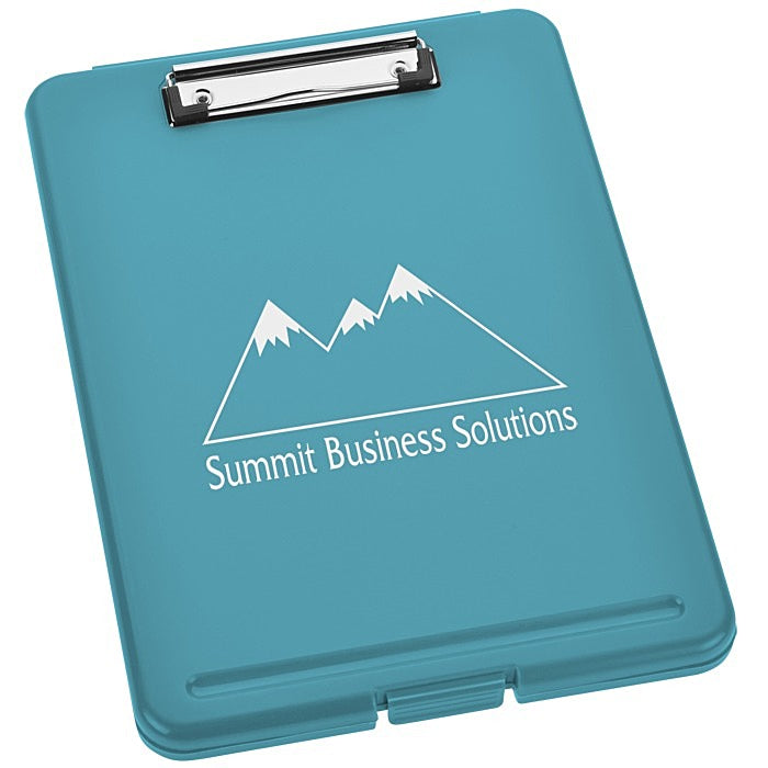 Custom Logo Storage Clipboard – Personalized Midway Clipboard with Document Compartment Teal Accessories
