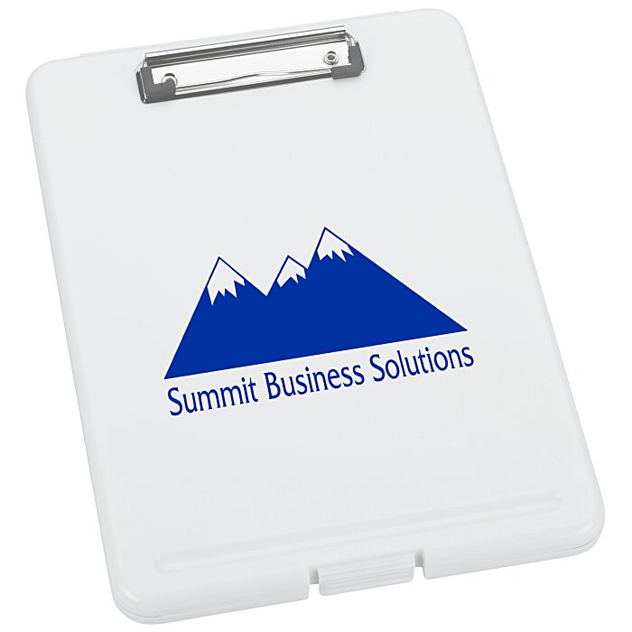 Custom Logo Storage Clipboard – Personalized Midway Clipboard with Document Compartment White Accessories
