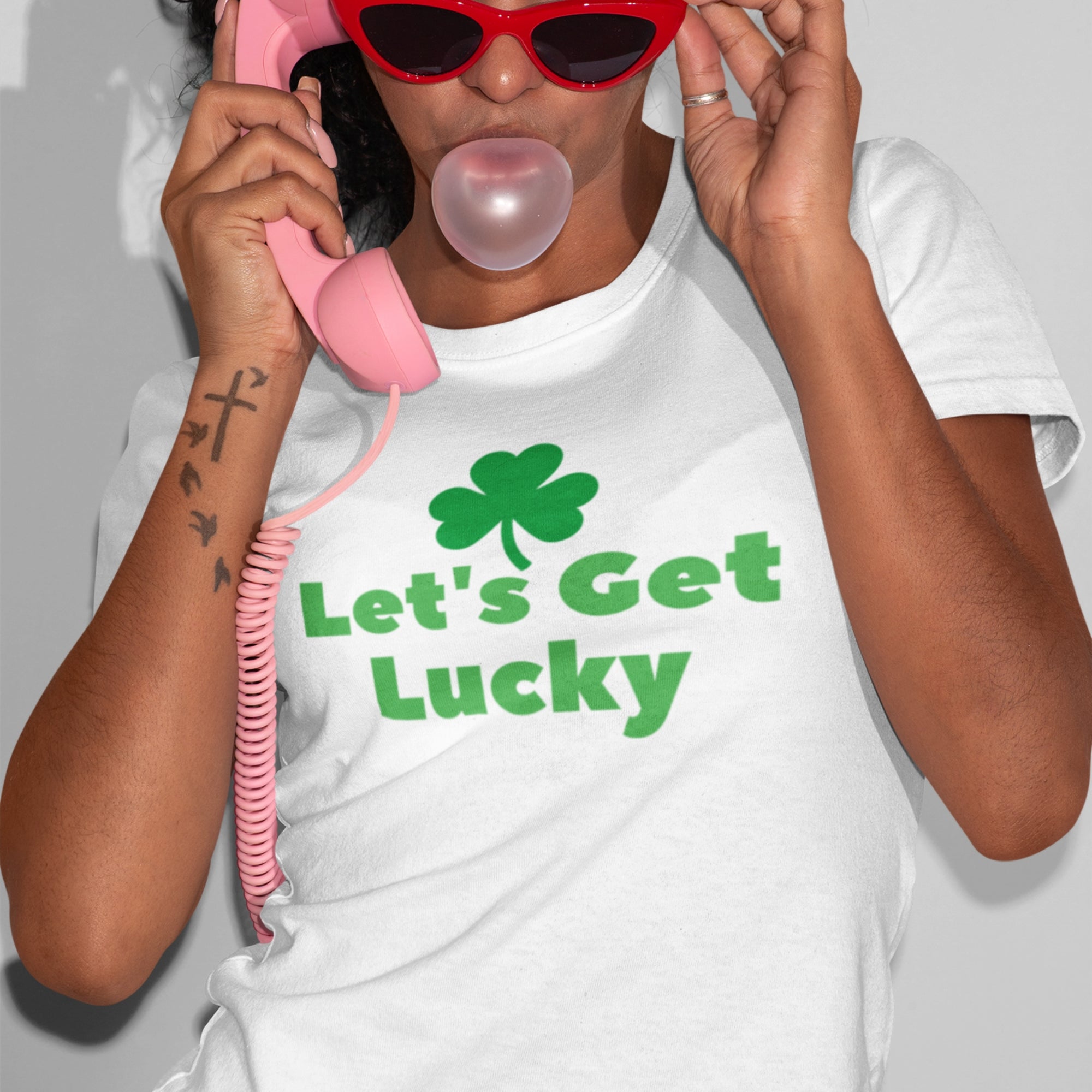 St. Patrick&#39;s Day &quot;Let&#39;s Get Lucky&quot; Unisex Tee