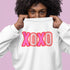 Crewneck Sweatshirt with XOXO Hugs and Kisses Design Sweatshirt