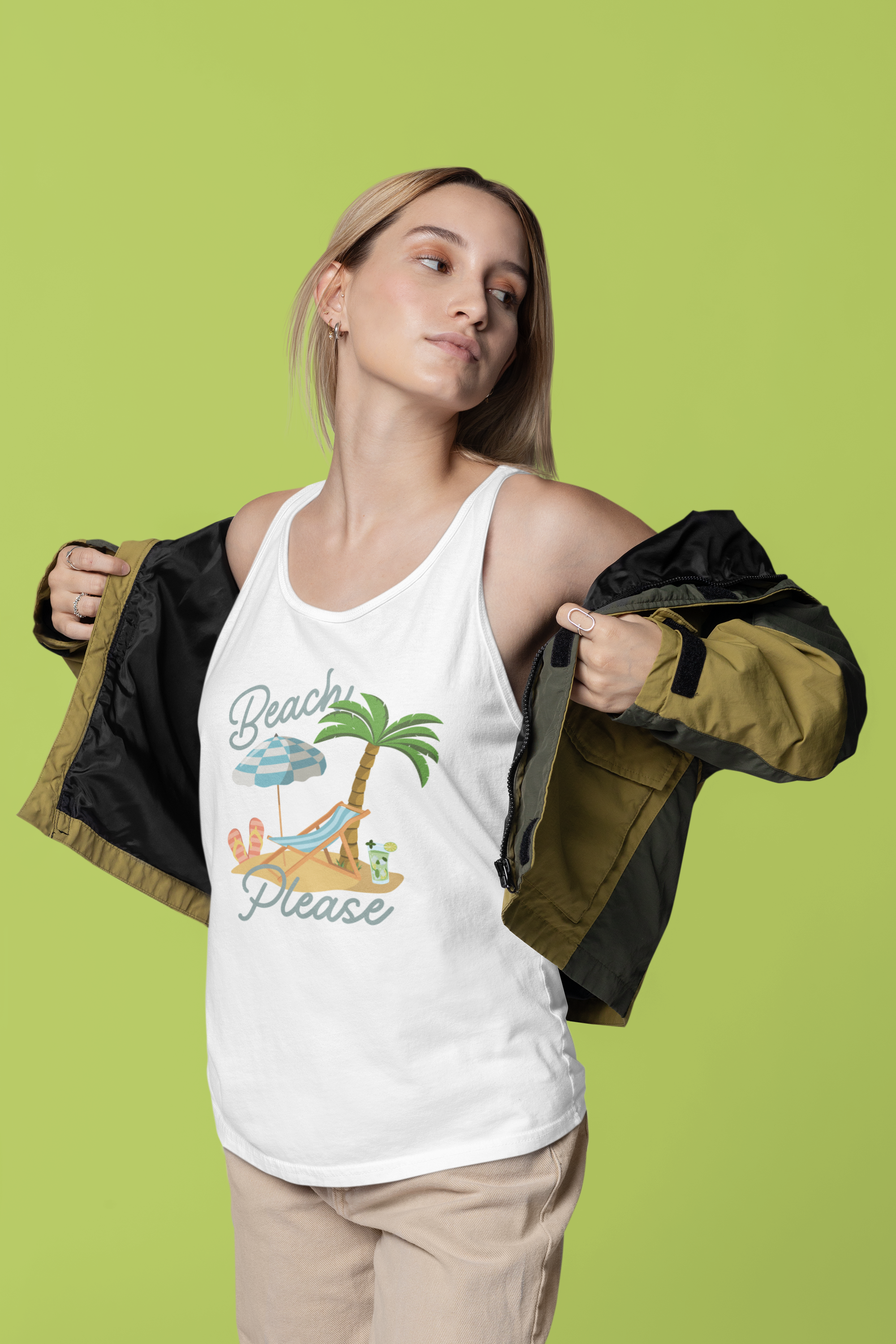 Beach Please Jersey Tank – Summer Vibes, Vacation Essential, Gift for Beach Lovers Tank Top