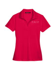 Custom Ladies CrownLux Performance Polo Red Devon & Jones DG20W CrownLux Performance Ladies' Plaited Polo