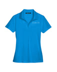 Custom Ladies CrownLux Performance Polo Ocean Blue Devon & Jones DG20W CrownLux Performance Ladies' Plaited Polo