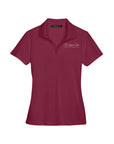Custom Ladies CrownLux Performance Polo Burgundy Devon & Jones DG20W CrownLux Performance Ladies' Plaited Polo