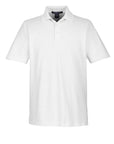 Custom Men CrownLux White Devon & Jones DG20 CrownLux Performance Men's Plaited Polo