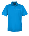 Custom Men CrownLux Ocean Blue Devon & Jones DG20 CrownLux Performance Men's Plaited Polo