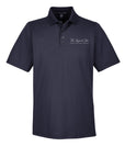 Custom Men CrownLux Navy Devon & Jones DG20 CrownLux Performance Men's Plaited Polo