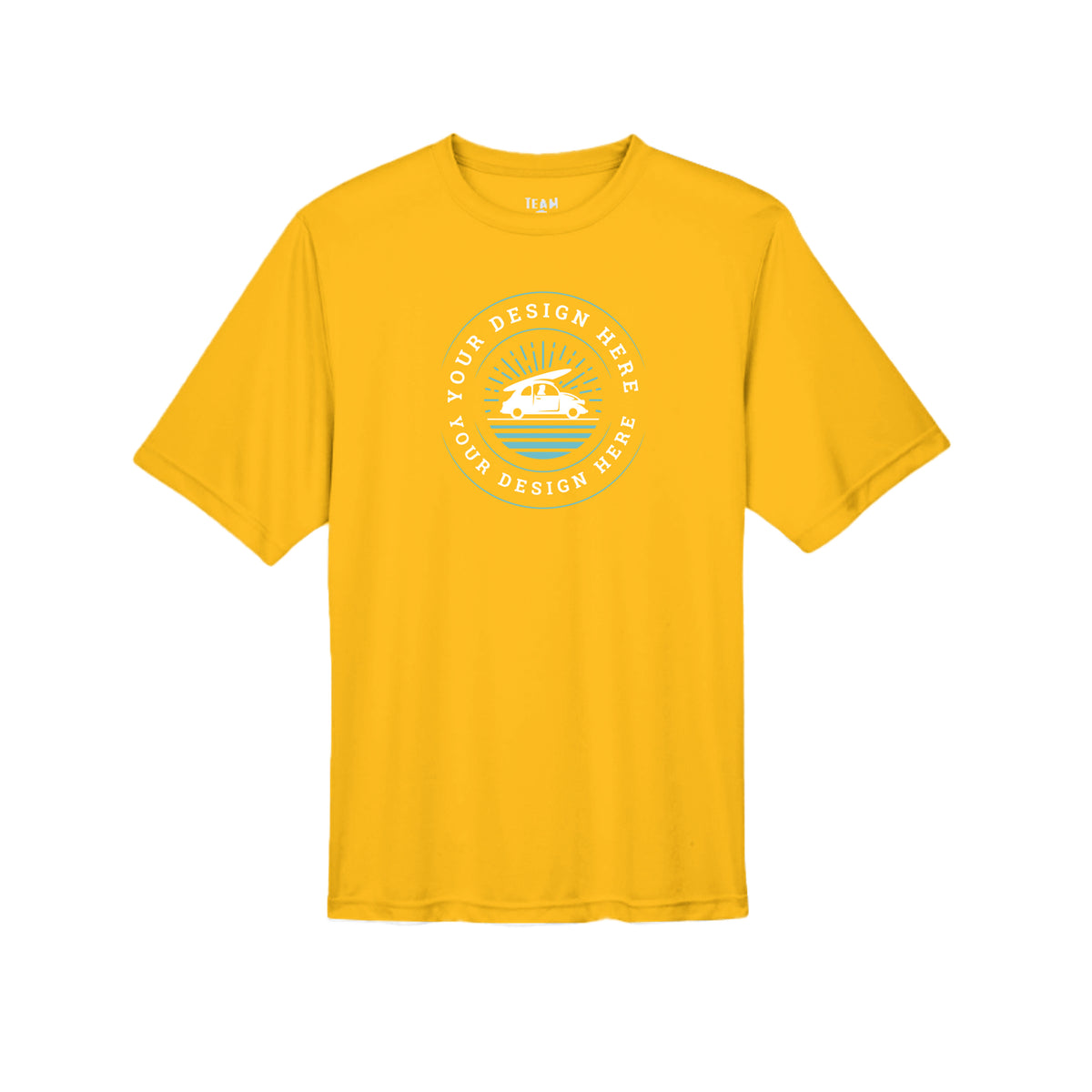 Custom Team 365 TT11 Men's Zone Performance T-Shirt Sport Athletic Gold Team 365 TT11 Men's Zone Performance T-Shirt T-Shirt