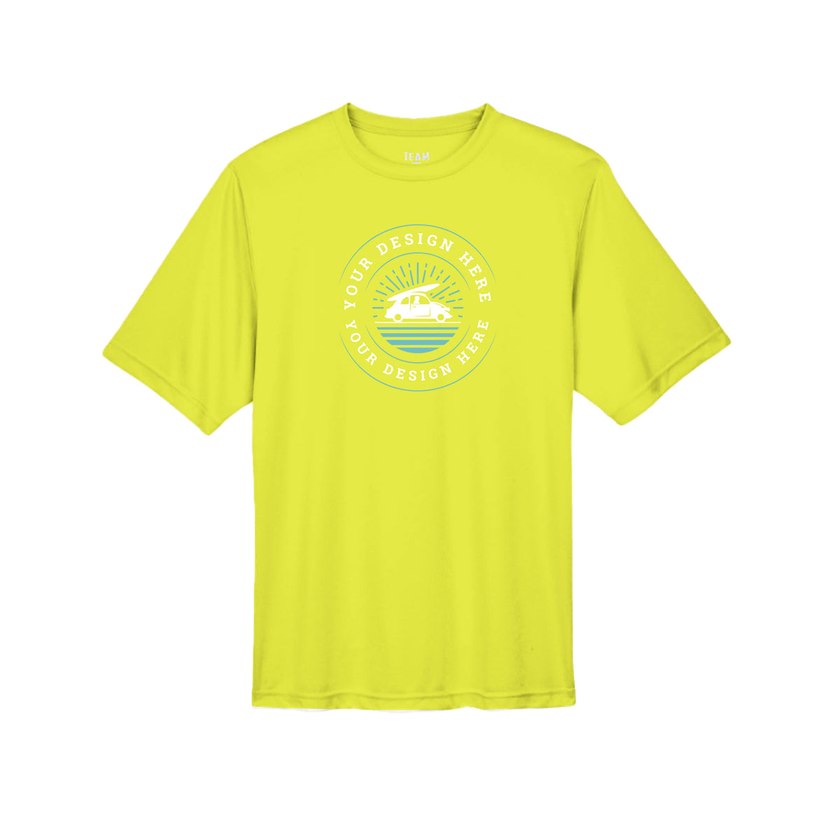 Custom Team 365 TT11 Men's Zone Performance T-Shirt SAFETY YELLOW Team 365 TT11 Men's Zone Performance T-Shirt T-Shirt