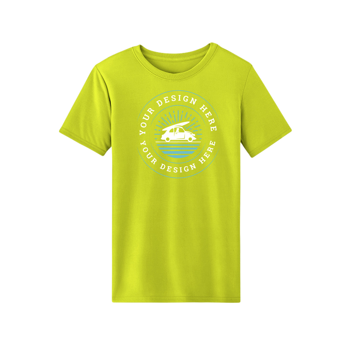 Custom Core 365 CE10 Unisex Capital Performance Tee Safety Yellow Core 365 CE10 Unisex Capital Performance T-Shirt Performance Tee