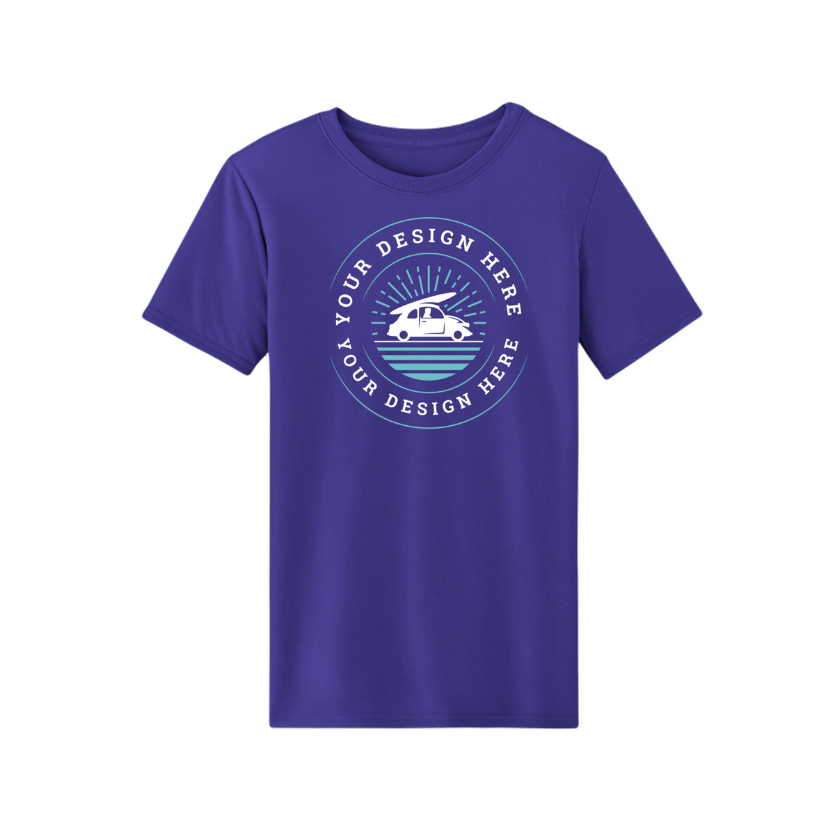 Custom Core 365 CE10 Unisex Capital Performance Tee Campus Purple Core 365 CE10 Unisex Capital Performance T-Shirt Performance Tee
