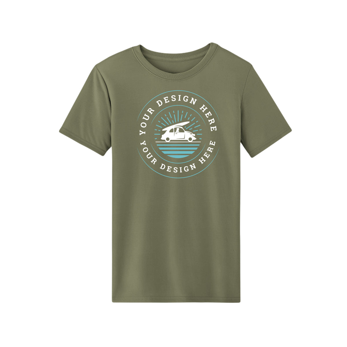 Custom Core 365 CE10 Unisex Capital Performance Tee Military Green Core 365 CE10 Unisex Capital Performance T-Shirt Performance Tee