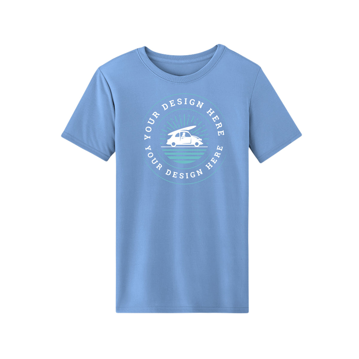 Custom Core 365 CE10 Unisex Capital Performance Tee Columbia Blue Core 365 CE10 Unisex Capital Performance T-Shirt Performance Tee