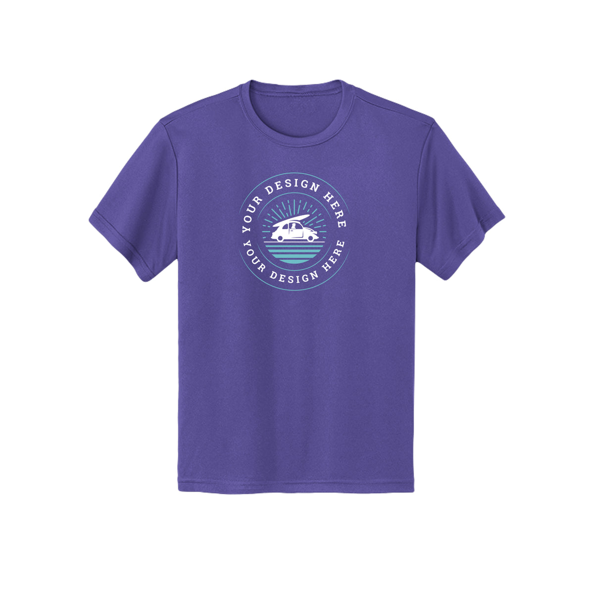 Custom Core 365 CE10Y Youth Capital Performance T-Shirt Campus Purple Core 365 CE10Y Youth Capital Performance T-Shirt Performance Tee