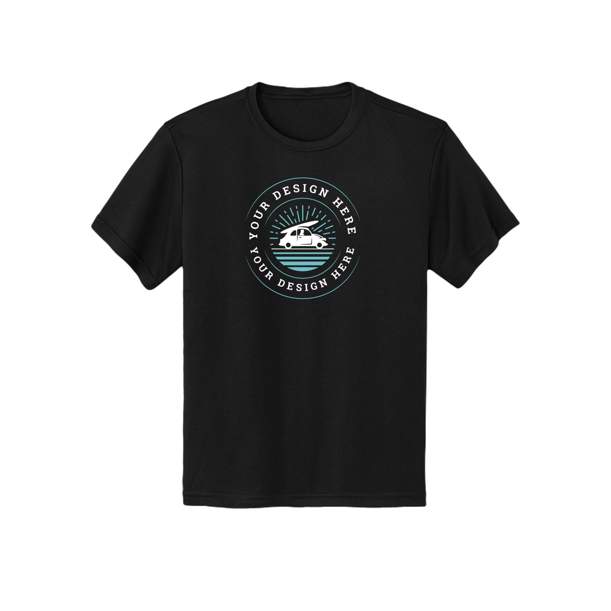 Custom Core 365 CE10Y Youth Capital Performance T-Shirt Black Core 365 CE10Y Youth Capital Performance T-Shirt Performance Tee