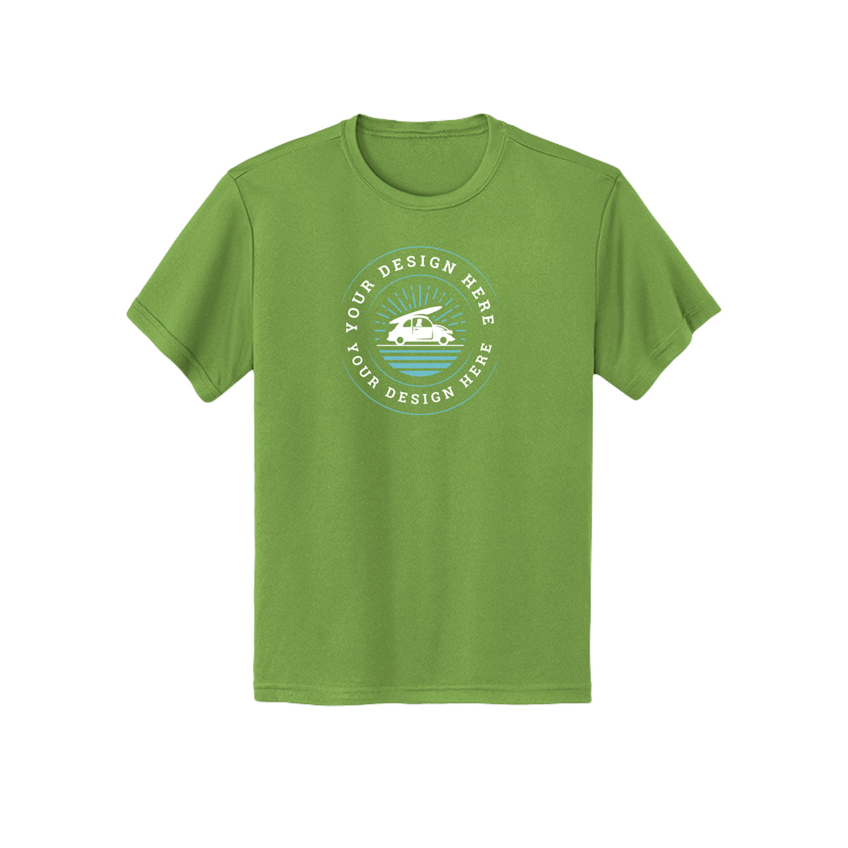 Custom Core 365 CE10Y Youth Capital Performance T-Shirt Acid Green Core 365 CE10Y Youth Capital Performance T-Shirt Performance Tee