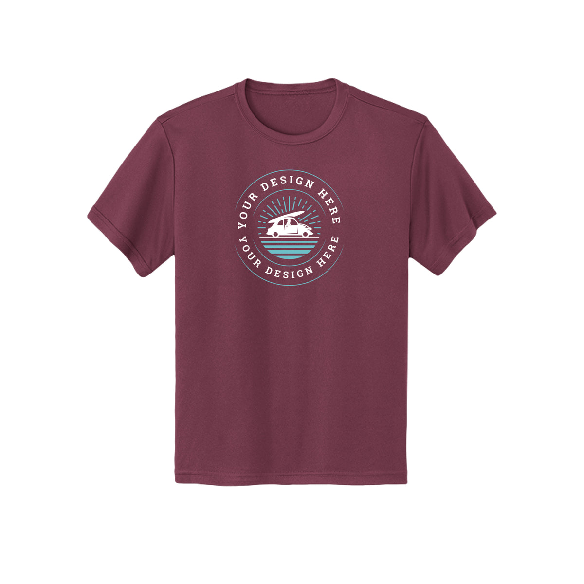 Custom Core 365 CE10Y Youth Capital Performance T-Shirt Burgundy Core 365 CE10Y Youth Capital Performance T-Shirt Performance Tee