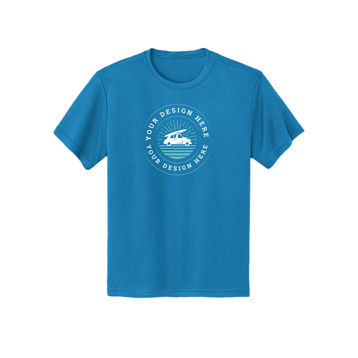 Custom Core 365 CE10Y Youth Capital Performance T-Shirt Electric Blue Core 365 CE10Y Youth Capital Performance T-Shirt Performance Tee
