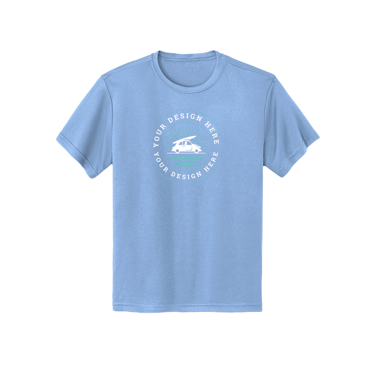 Custom Core 365 CE10Y Youth Capital Performance T-Shirt Columbia Blue Core 365 CE10Y Youth Capital Performance T-Shirt Performance Tee