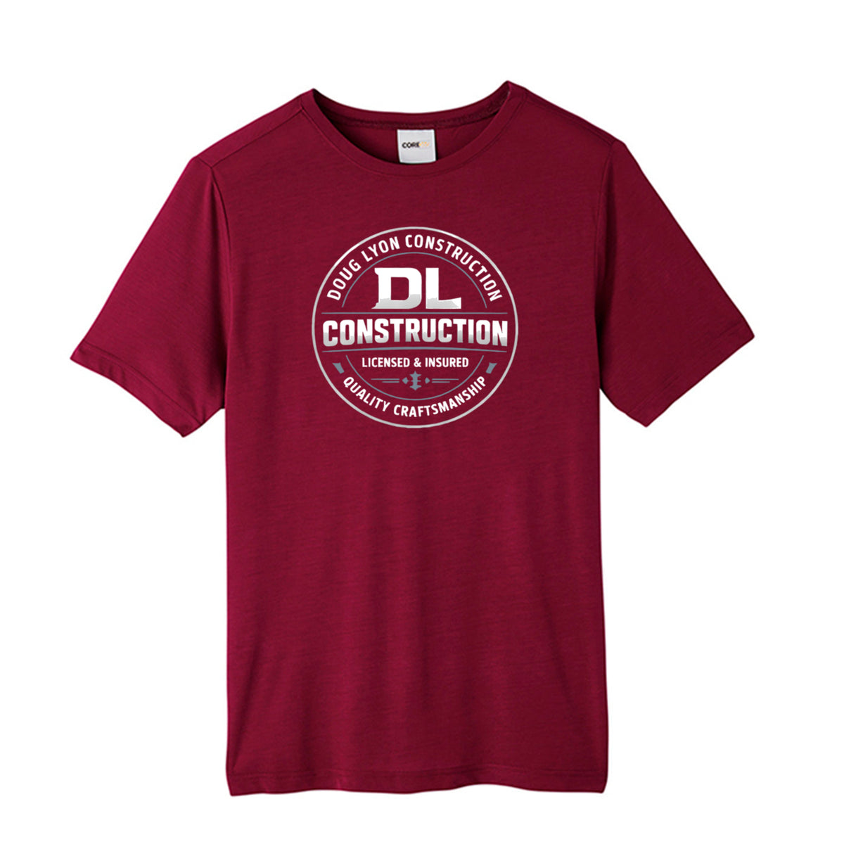 Custom Unisex Chromasoft Performance Tee BURGUNDY Core 365 CE111 Adult Fusion ChromaSoft Performance T-Shirt T-Shirt