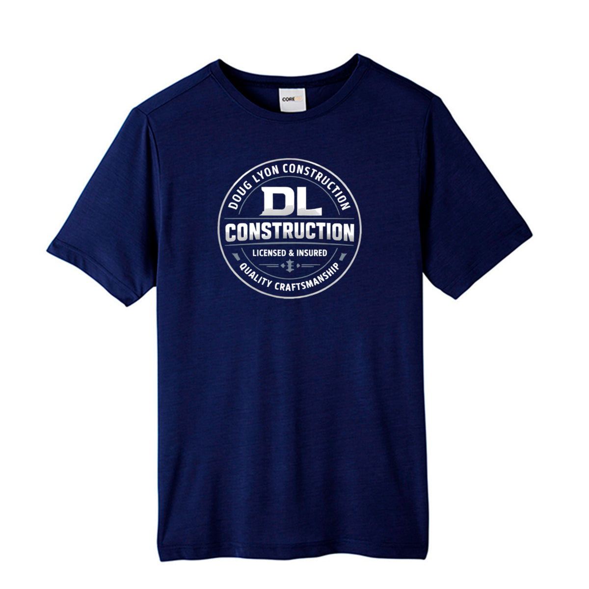 Custom Unisex Chromasoft Performance Tee CLASSIC NAVY Core 365 CE111 Adult Fusion ChromaSoft Performance T-Shirt T-Shirt