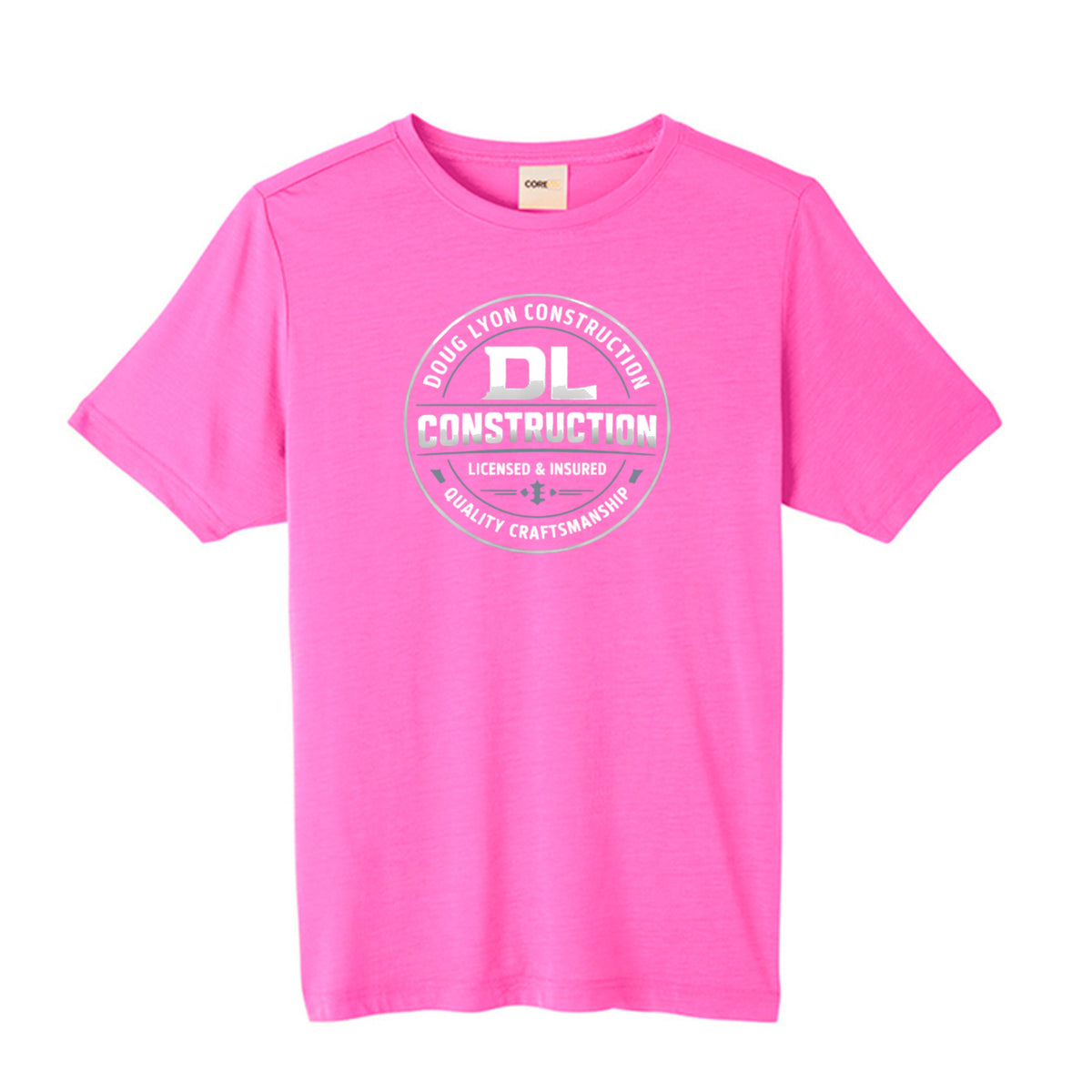 Custom Unisex Chromasoft Performance Tee CHARITY PINK Core 365 CE111 Adult Fusion ChromaSoft Performance T-Shirt T-Shirt