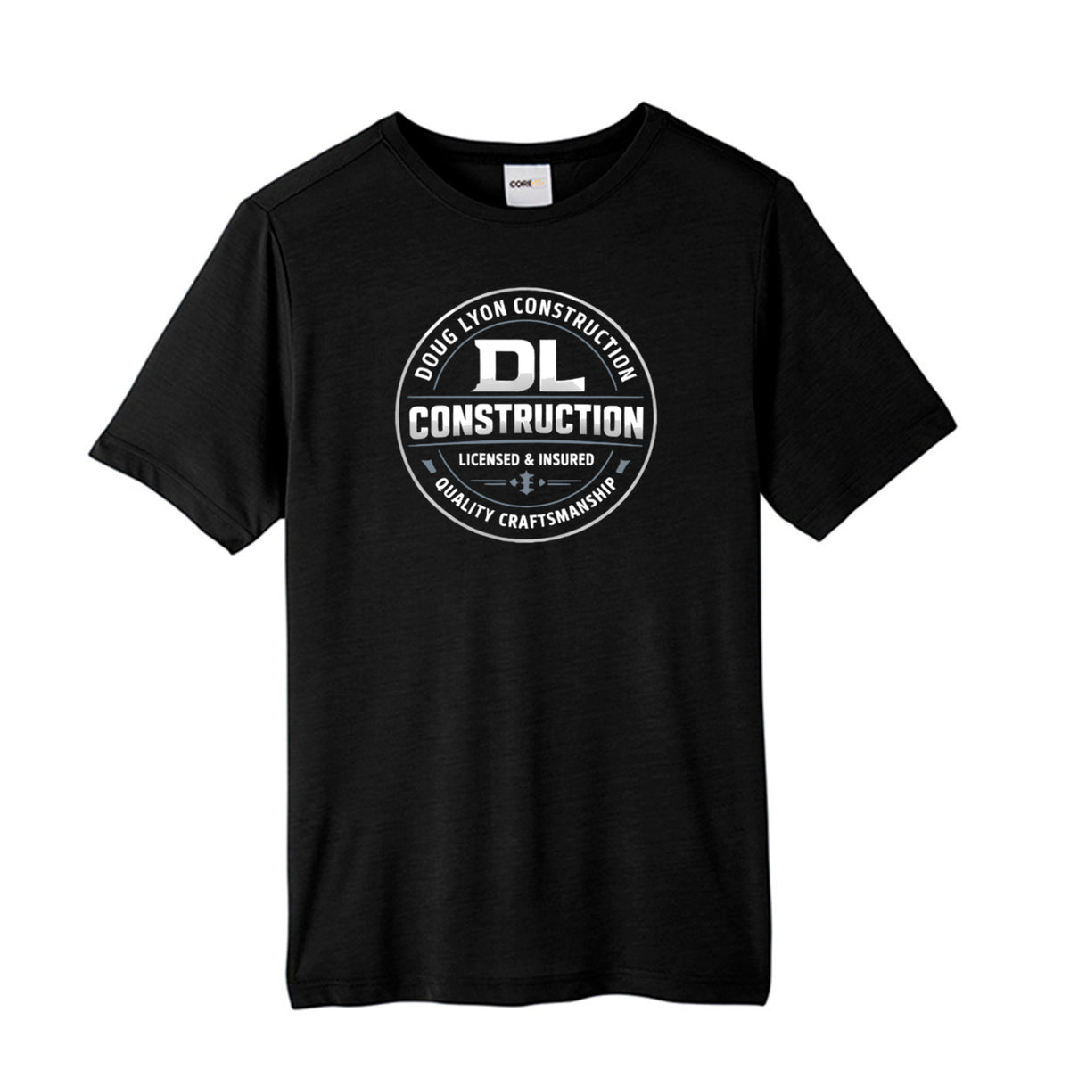 Custom Unisex Chromasoft Performance Tee BLACK Core 365 CE111 Adult Fusion ChromaSoft Performance T-Shirt T-Shirt