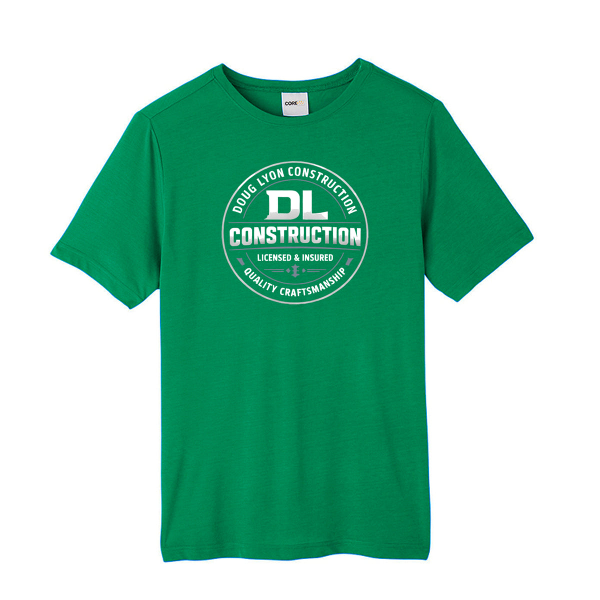 Custom Unisex Chromasoft Performance Tee KELLY GREEN Core 365 CE111 Adult Fusion ChromaSoft Performance T-Shirt T-Shirt