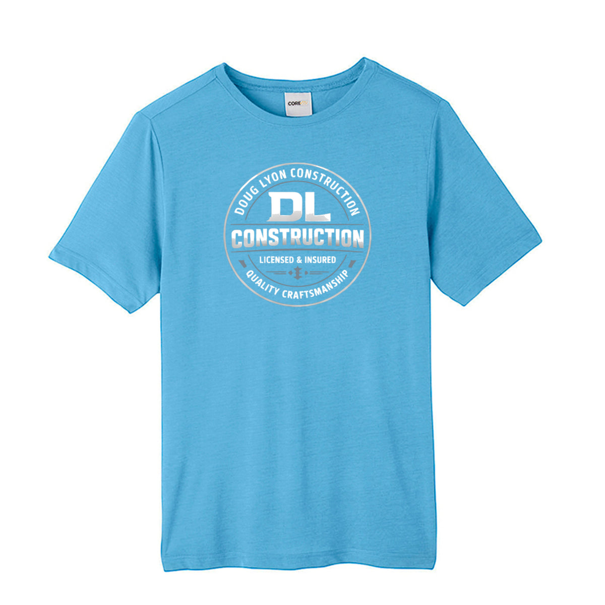 Custom Unisex Chromasoft Performance Tee COLUMBIA BLUE Core 365 CE111 Adult Fusion ChromaSoft Performance T-Shirt T-Shirt