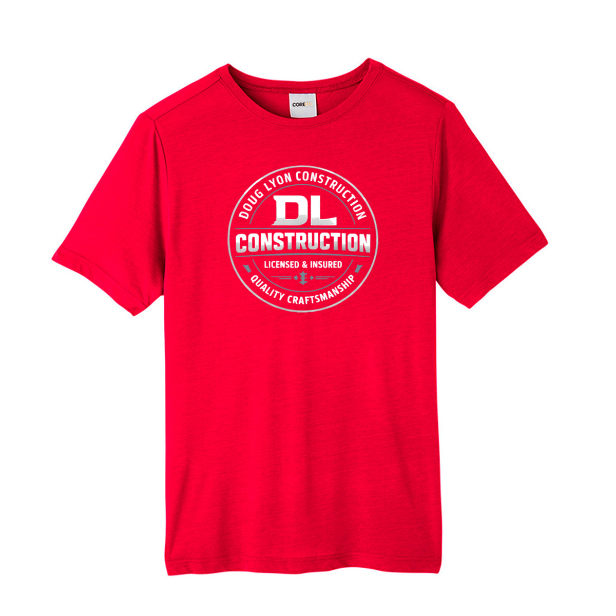 Custom Unisex Chromasoft Performance Tee CLASSIC RED Core 365 CE111 Adult Fusion ChromaSoft Performance T-Shirt T-Shirt