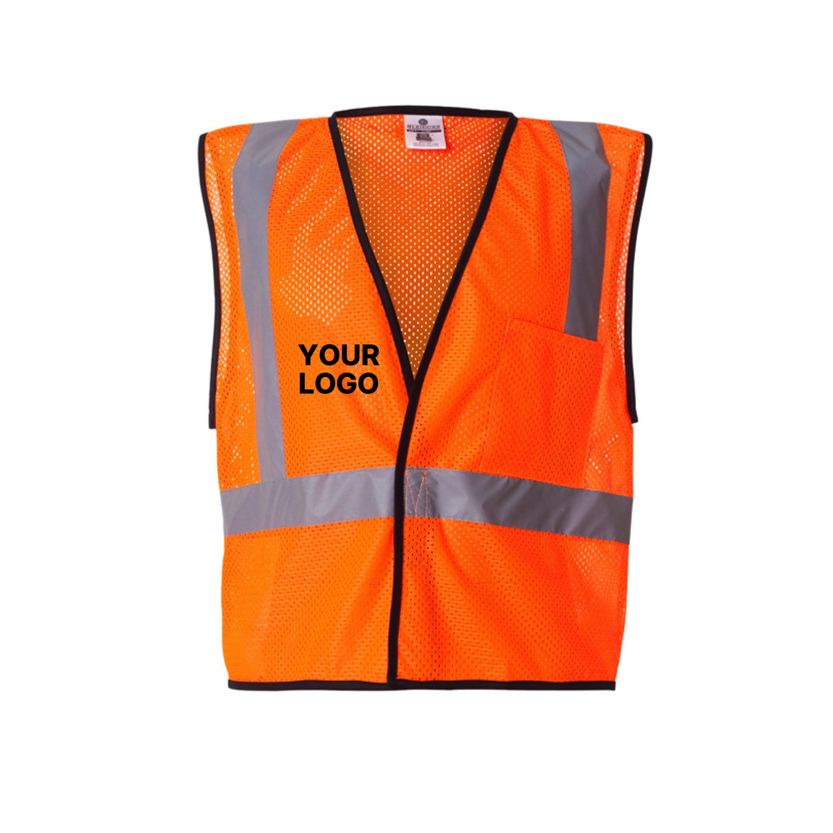 Custom ML Kishigo 1193-1194 Economy Mesh Safety Vest – Bulk Hi-Vis Vests | Screen Print & Embroidery Orange ML Kishigo 1193-1194 Economy Mesh 1-Pocket Vest Safety Gear